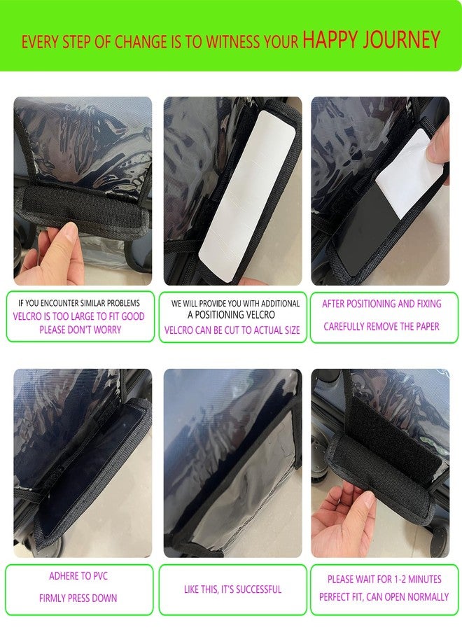 Kinglighten 24 Inch Luggage Cover Protector Bag PVC Clear Plastic Suitcase Cover Protectors Travel Luggage Sleeve Protector - Image 4